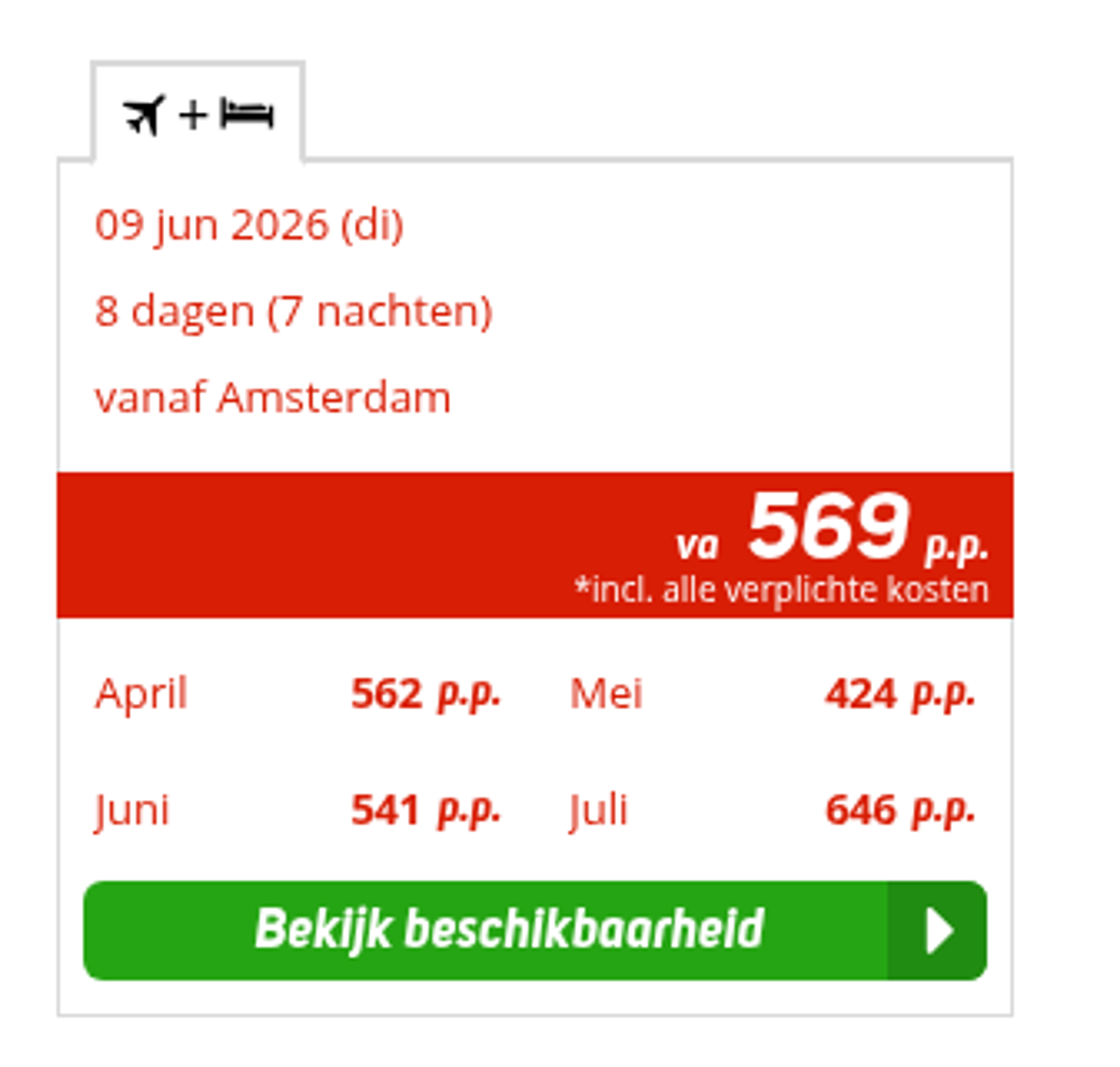 Boekingsvoorbeeld