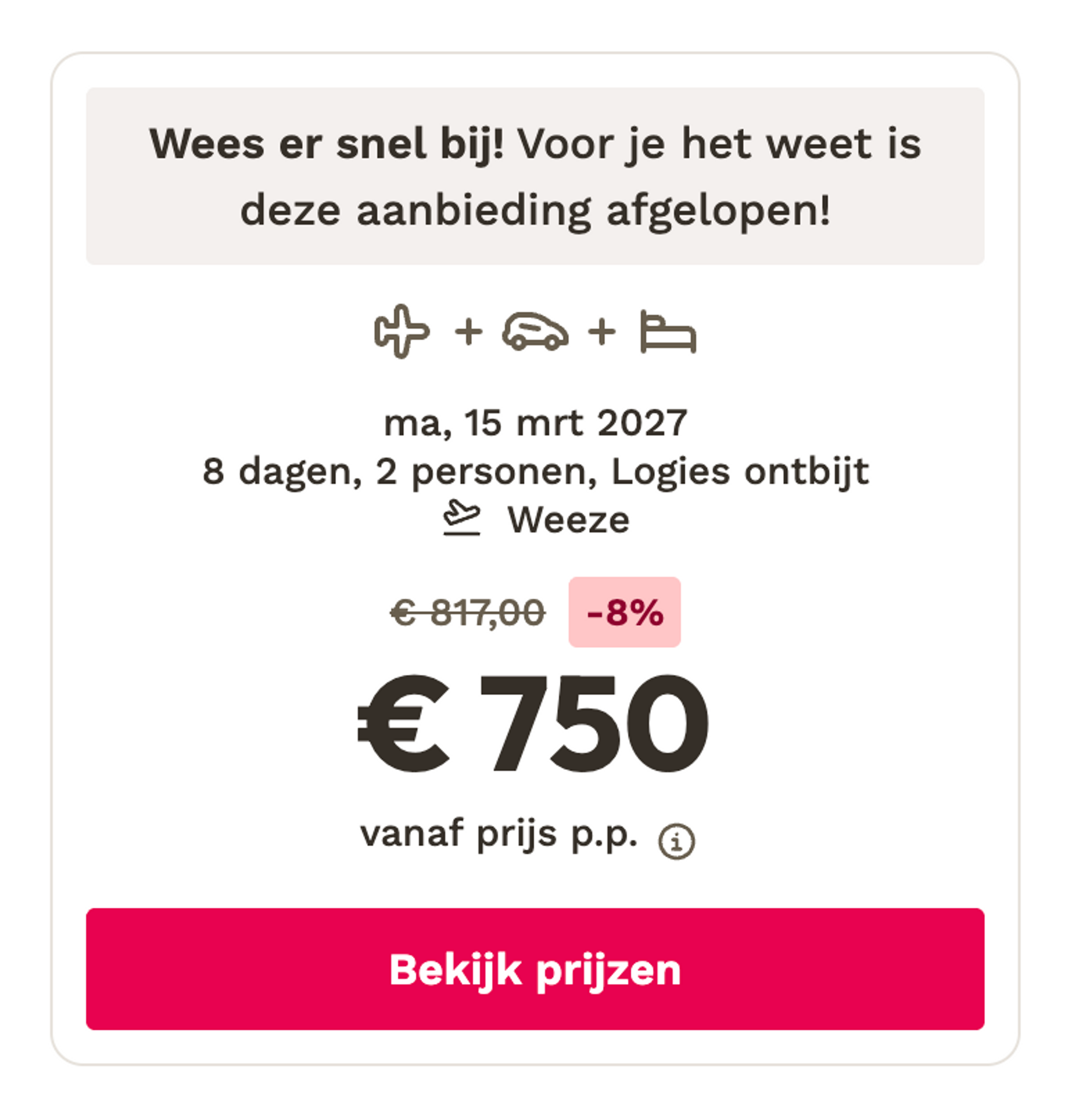 Boekingsvoorbeeld
