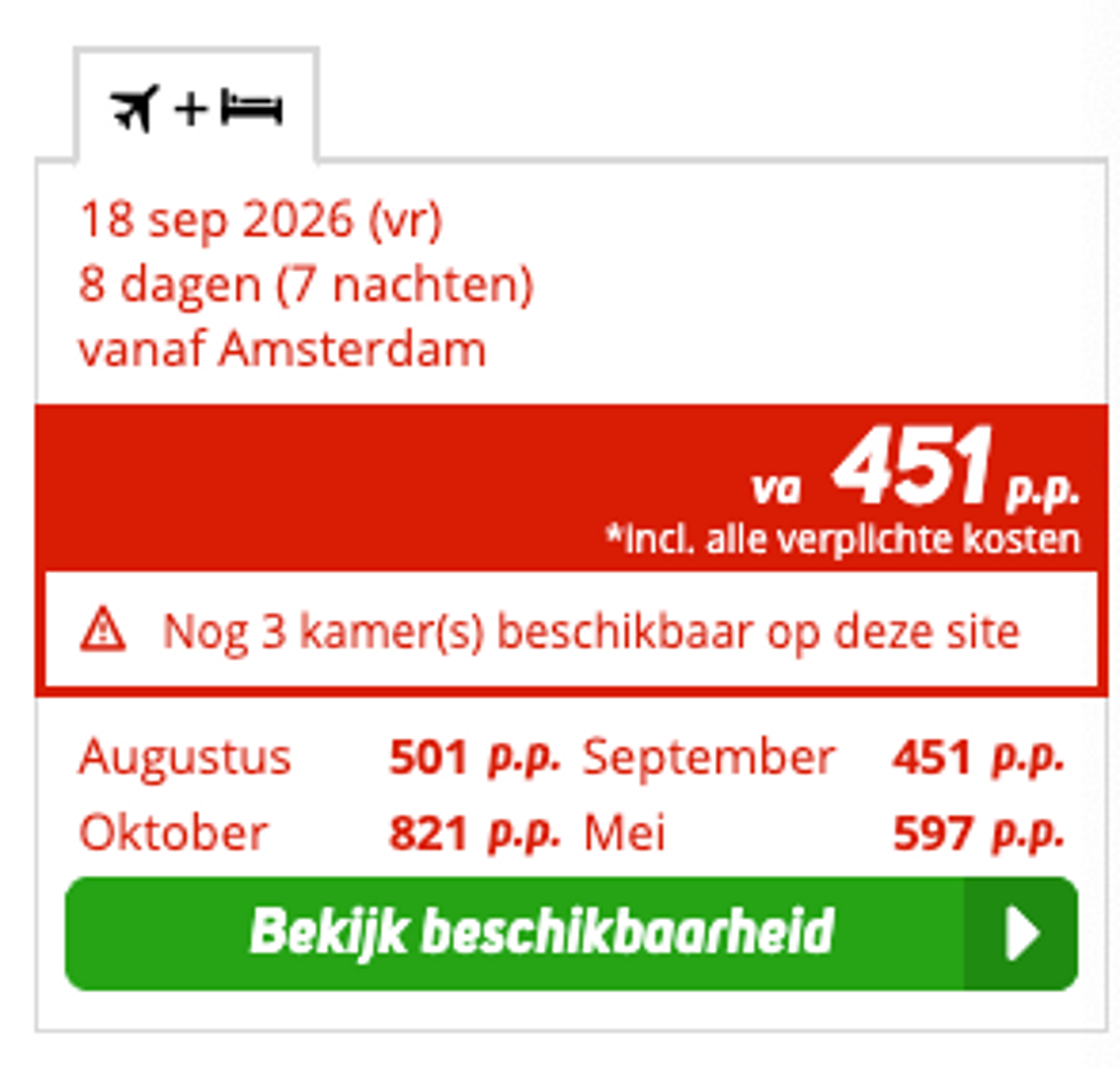 Boekingsvoorbeeld