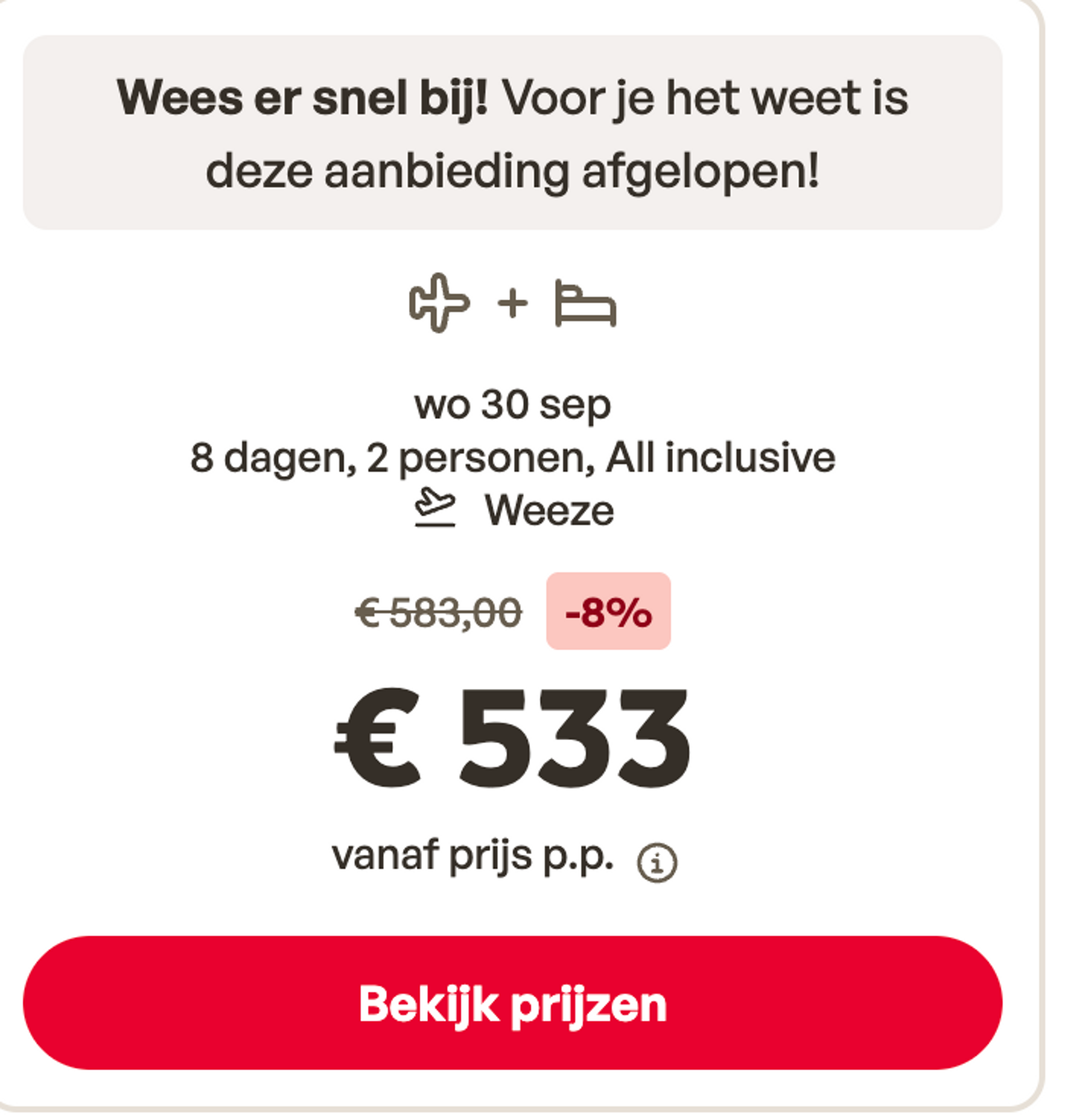 Boekingsvoorbeeld