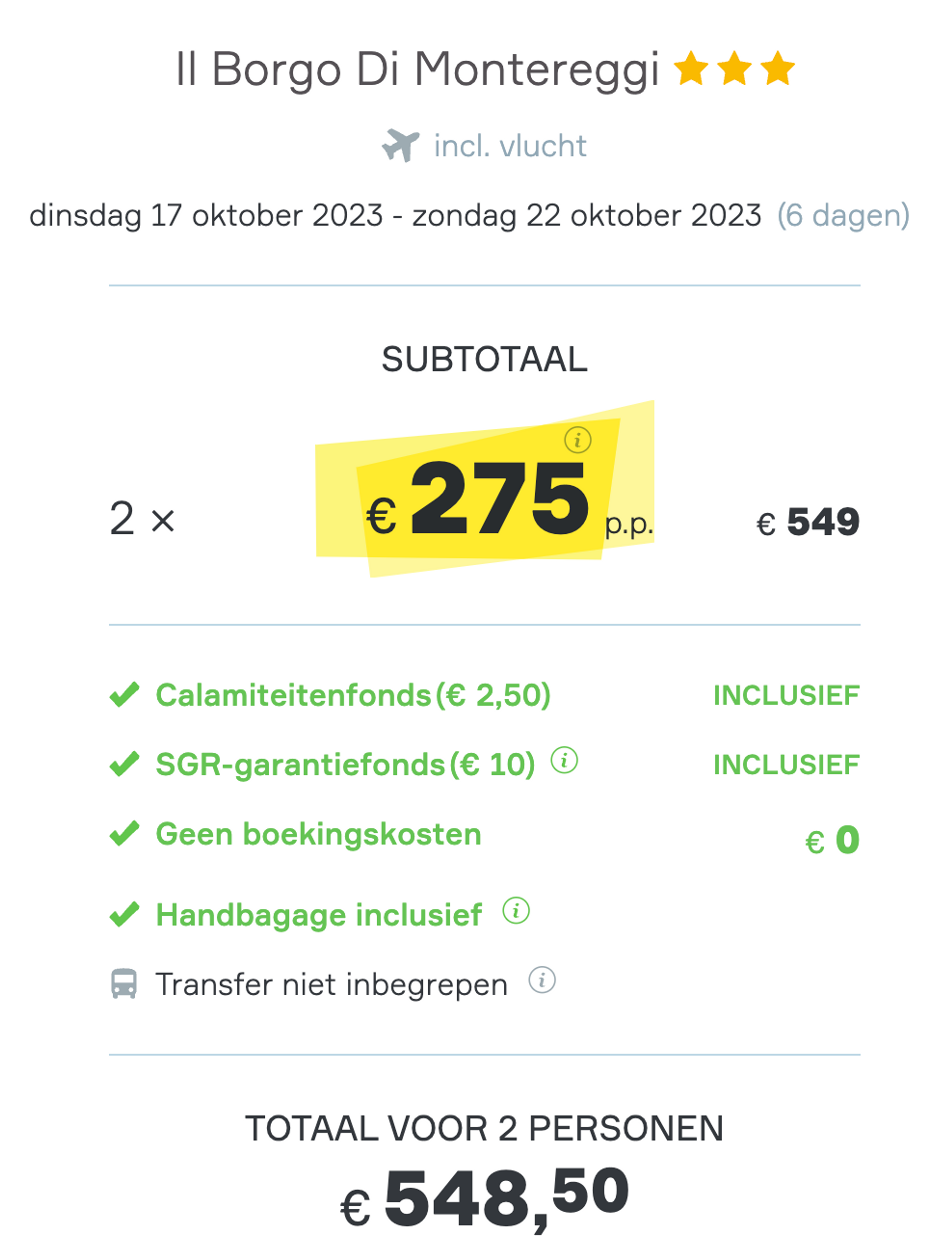 Boekingsvoorbeeld