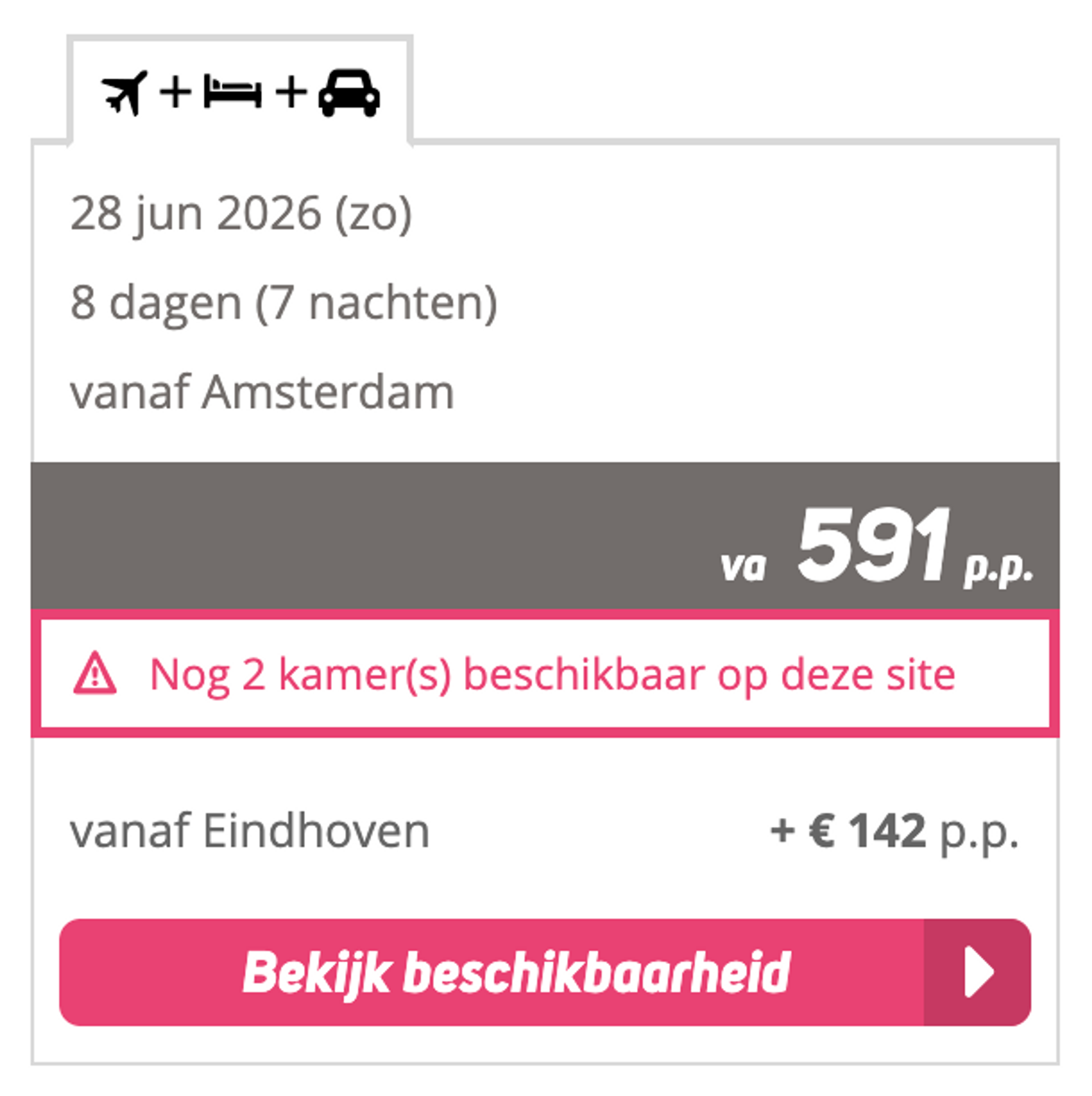 Boekingsvoorbeeld