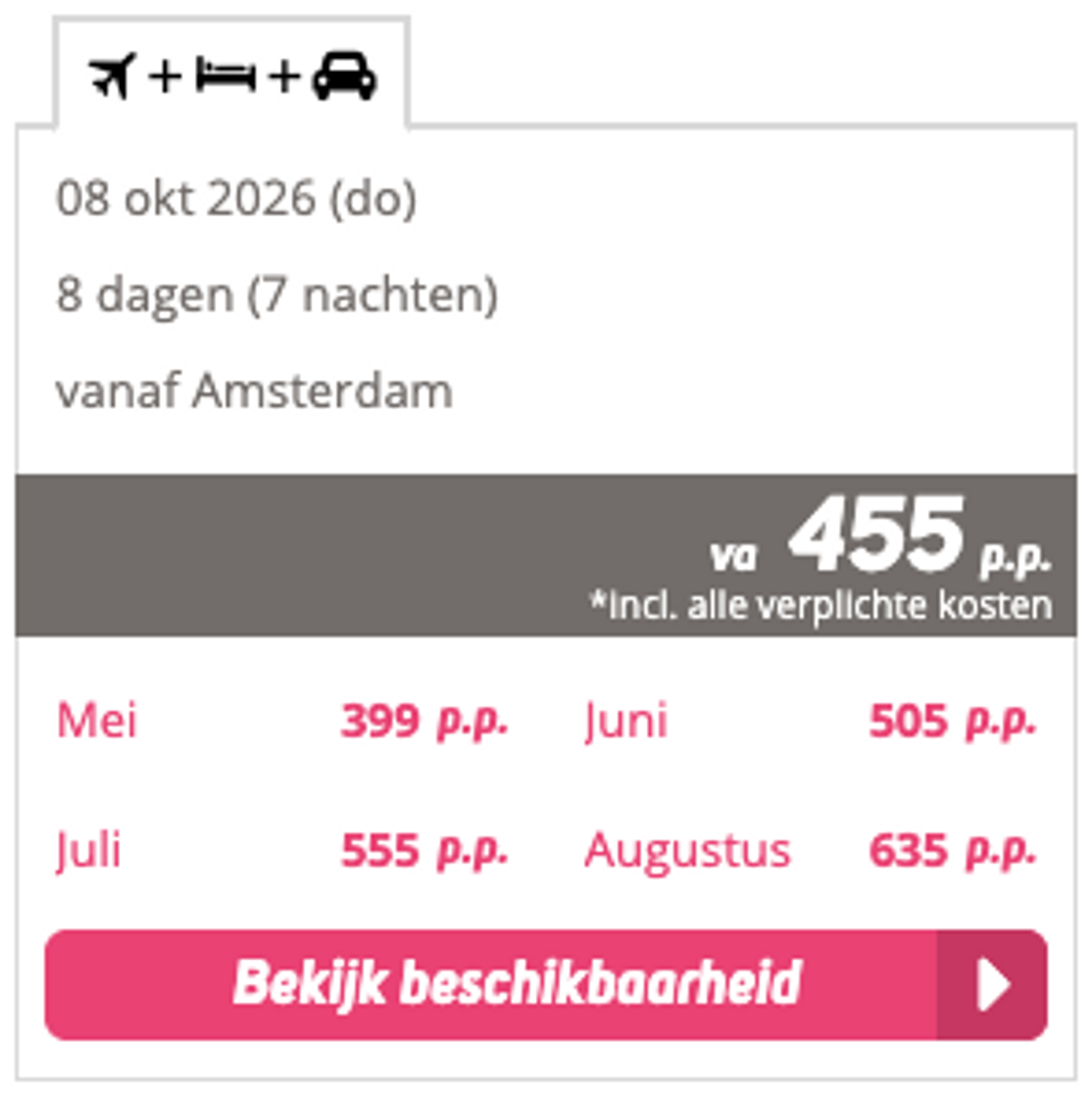 Boekingsvoorbeeld
