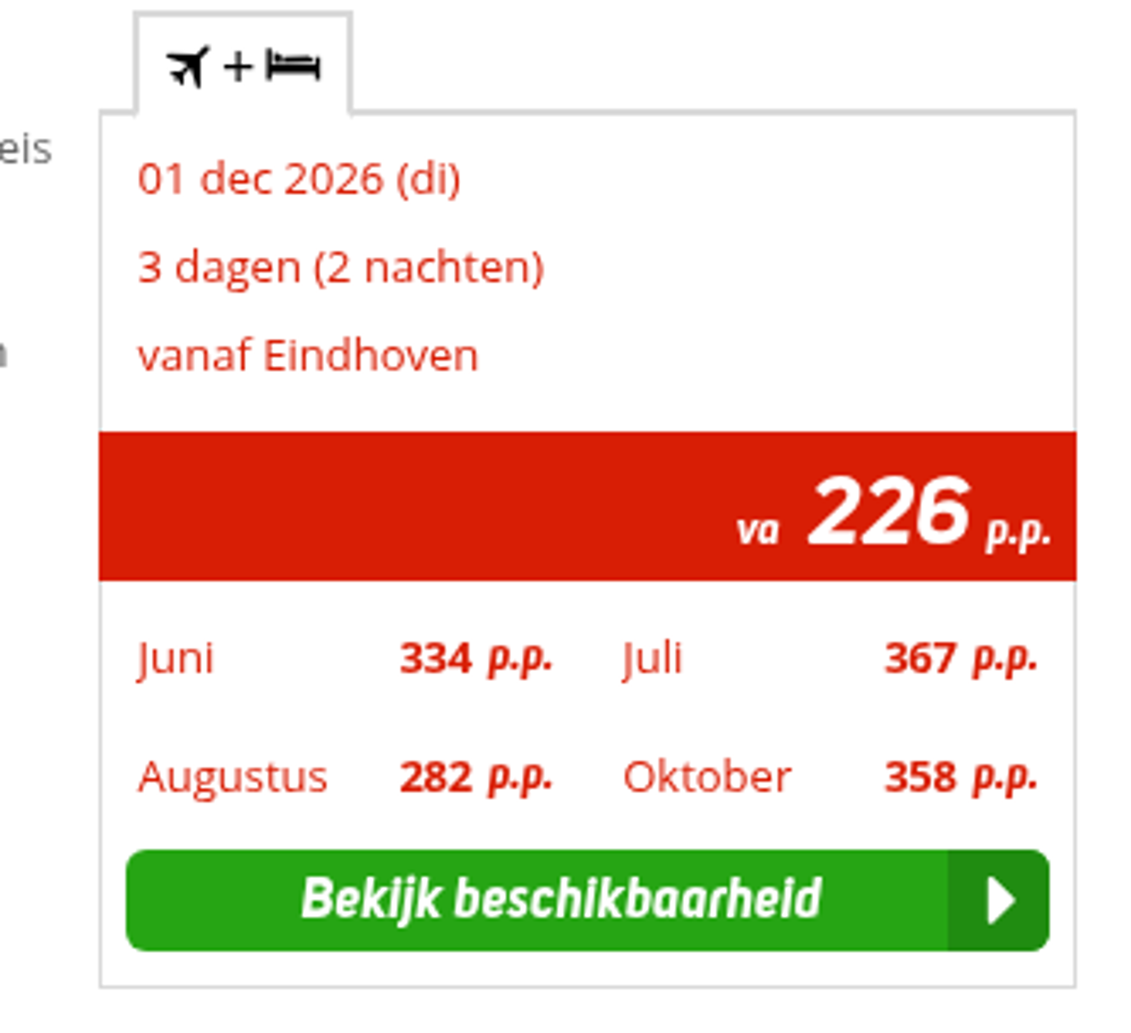 Boekingsvoorbeeld