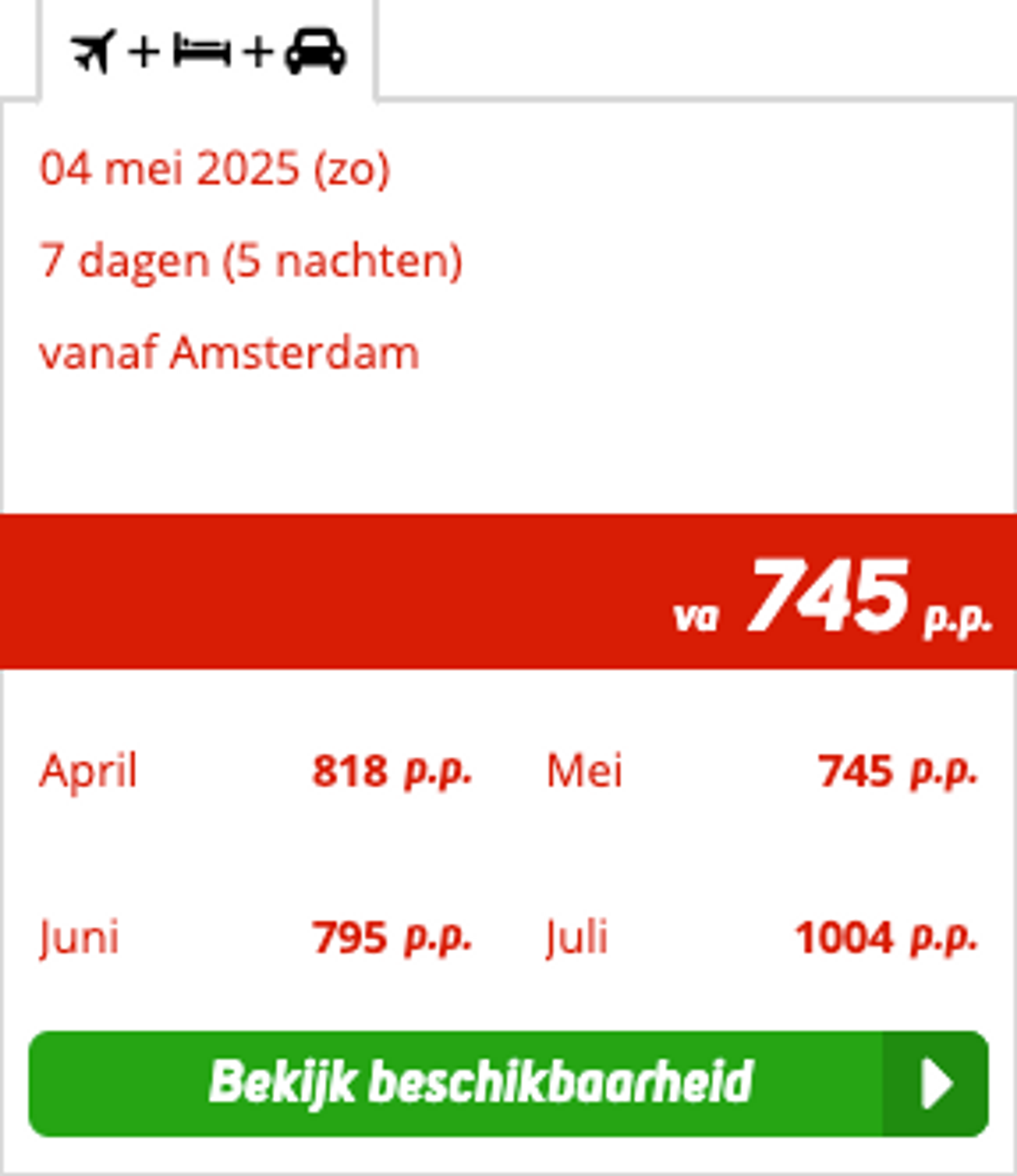 Boekingsvoorbeeld