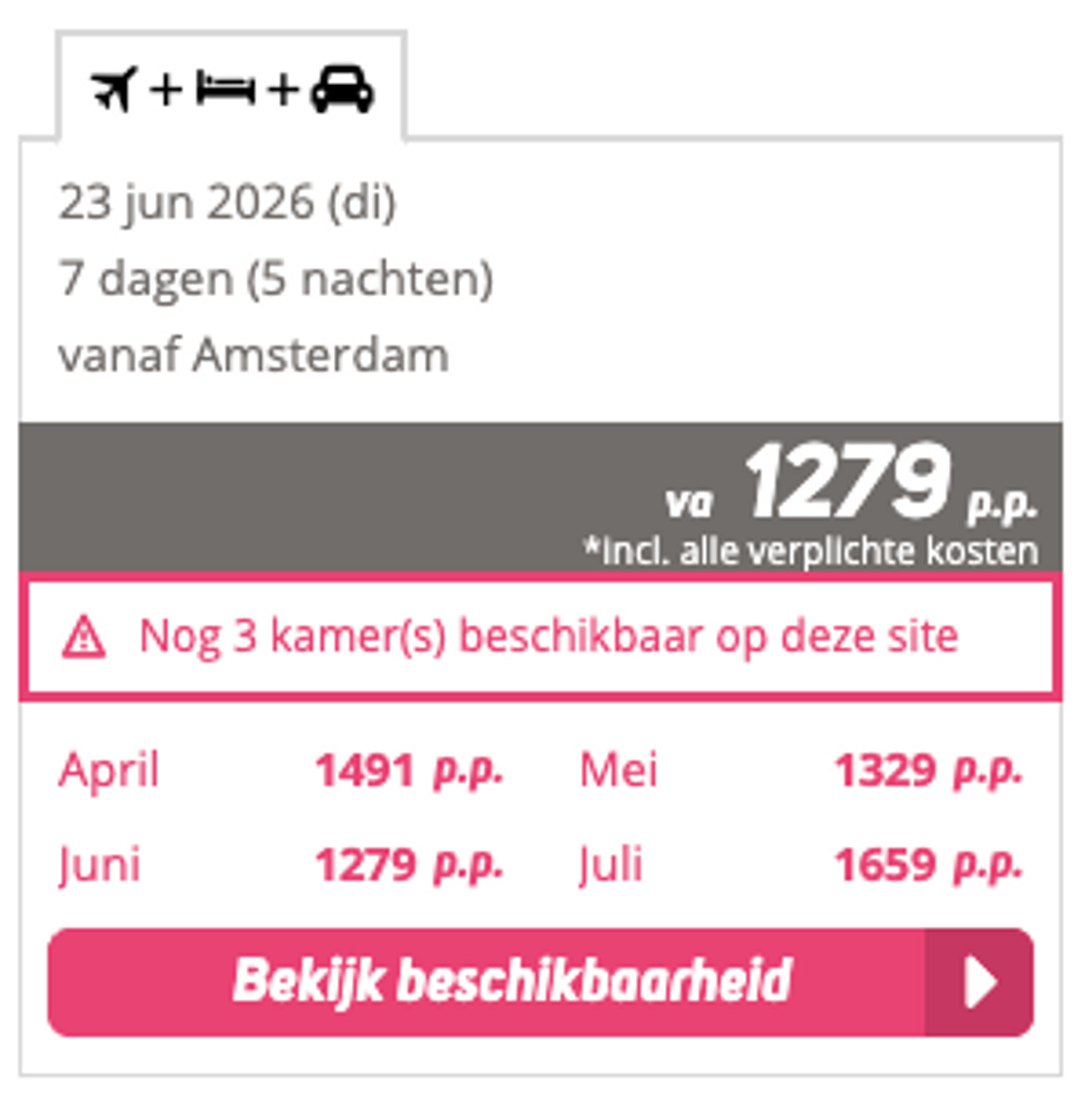 Boekingsvoorbeeld