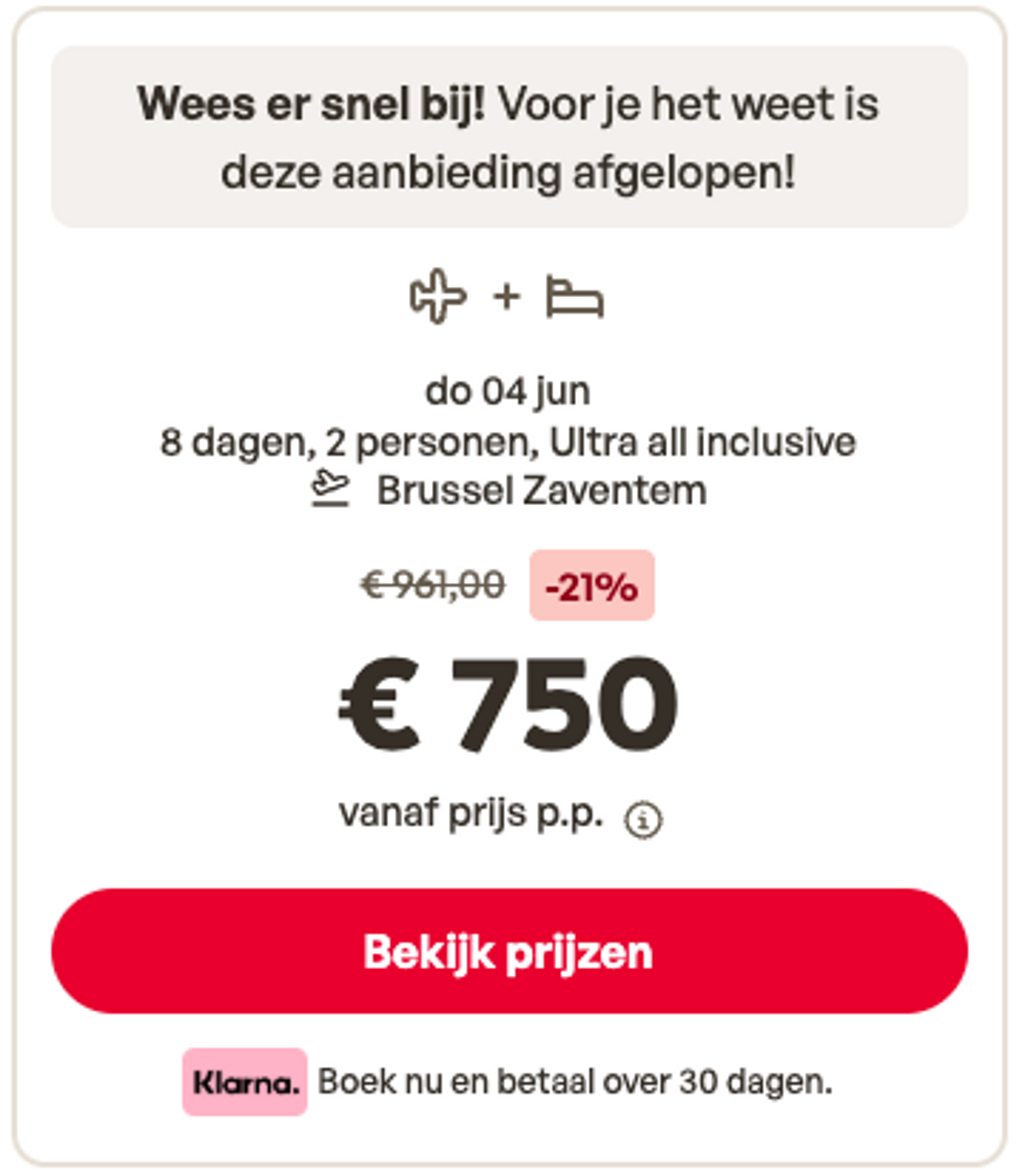Boekingsvoorbeeld