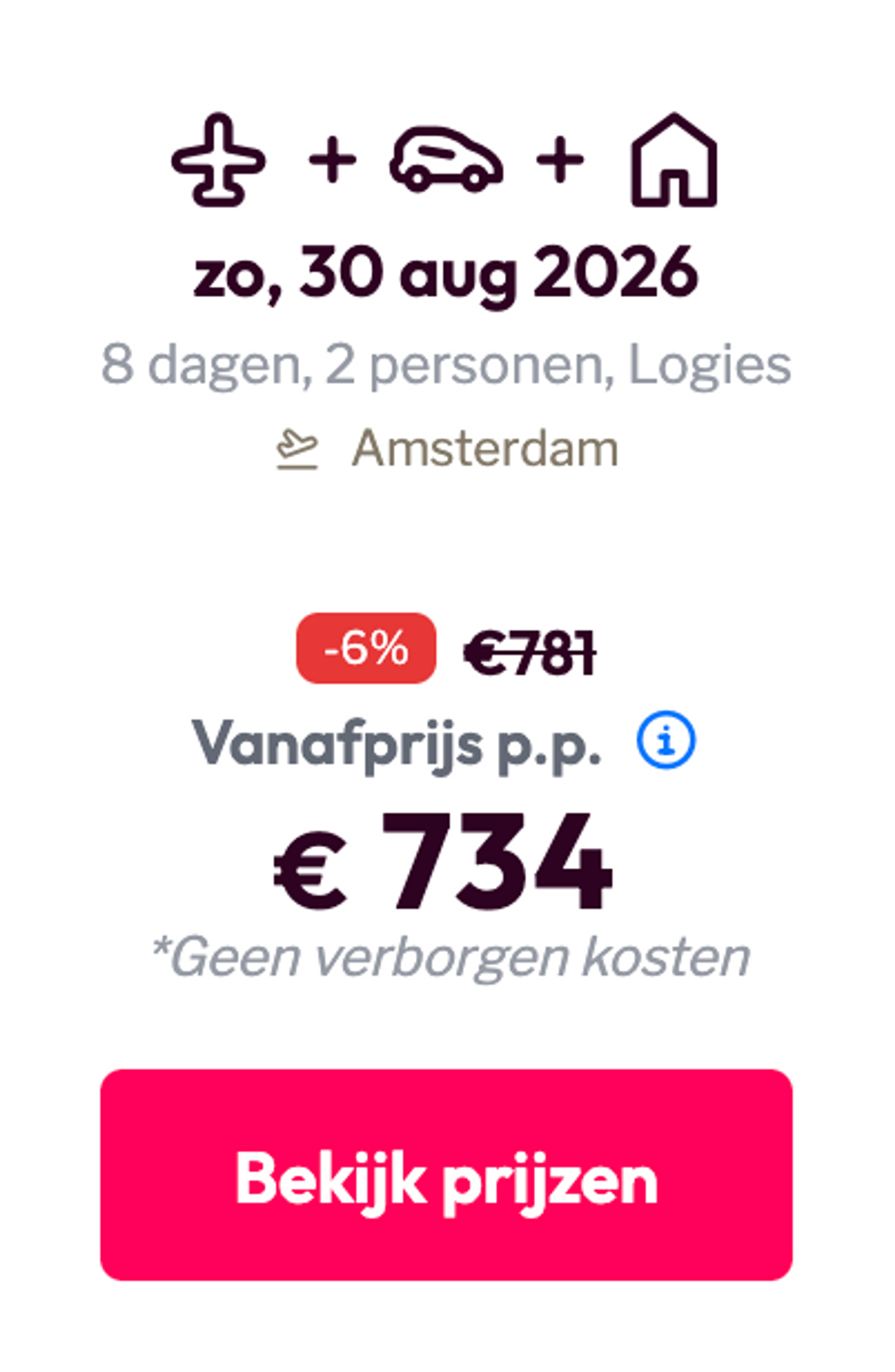 Boekingsvoorbeeld