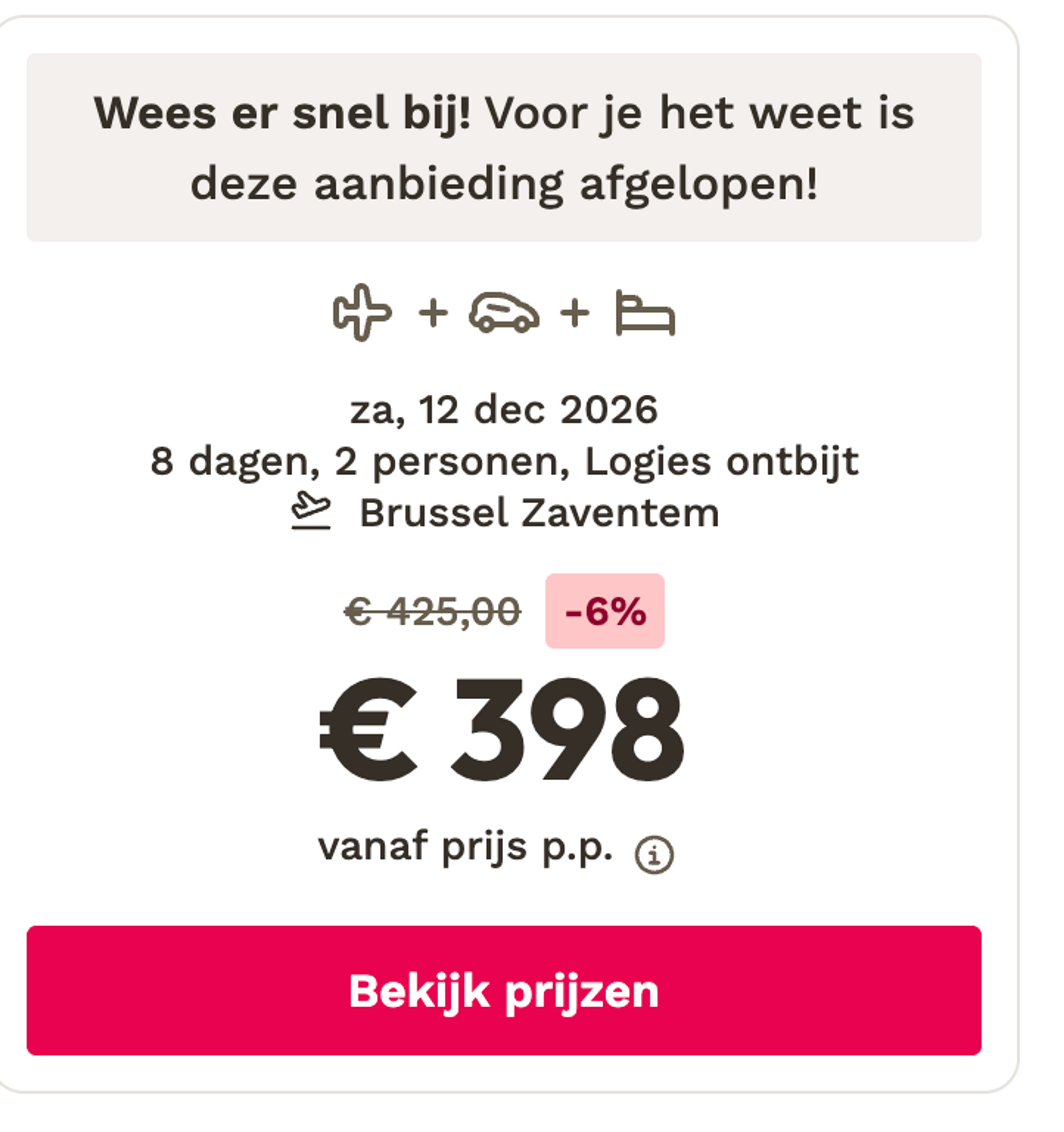 Boekingsvoorbeeld