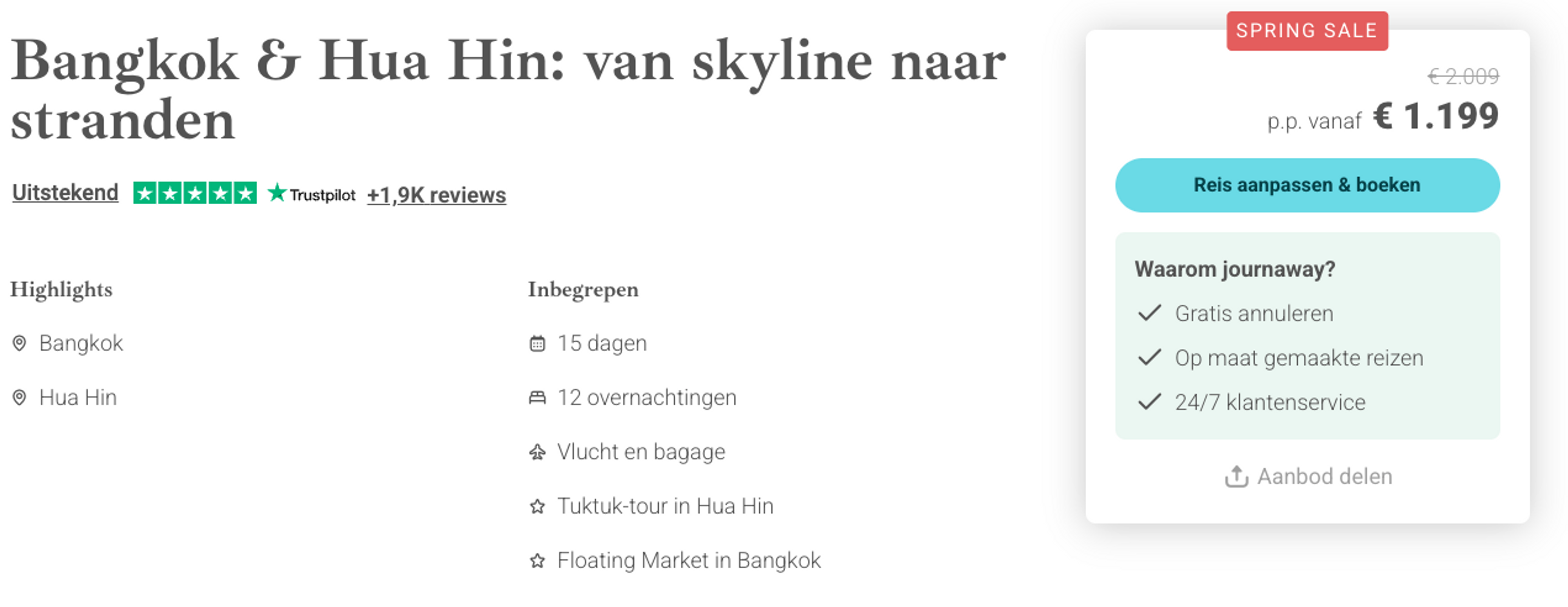 Boekingsvoorbeeld