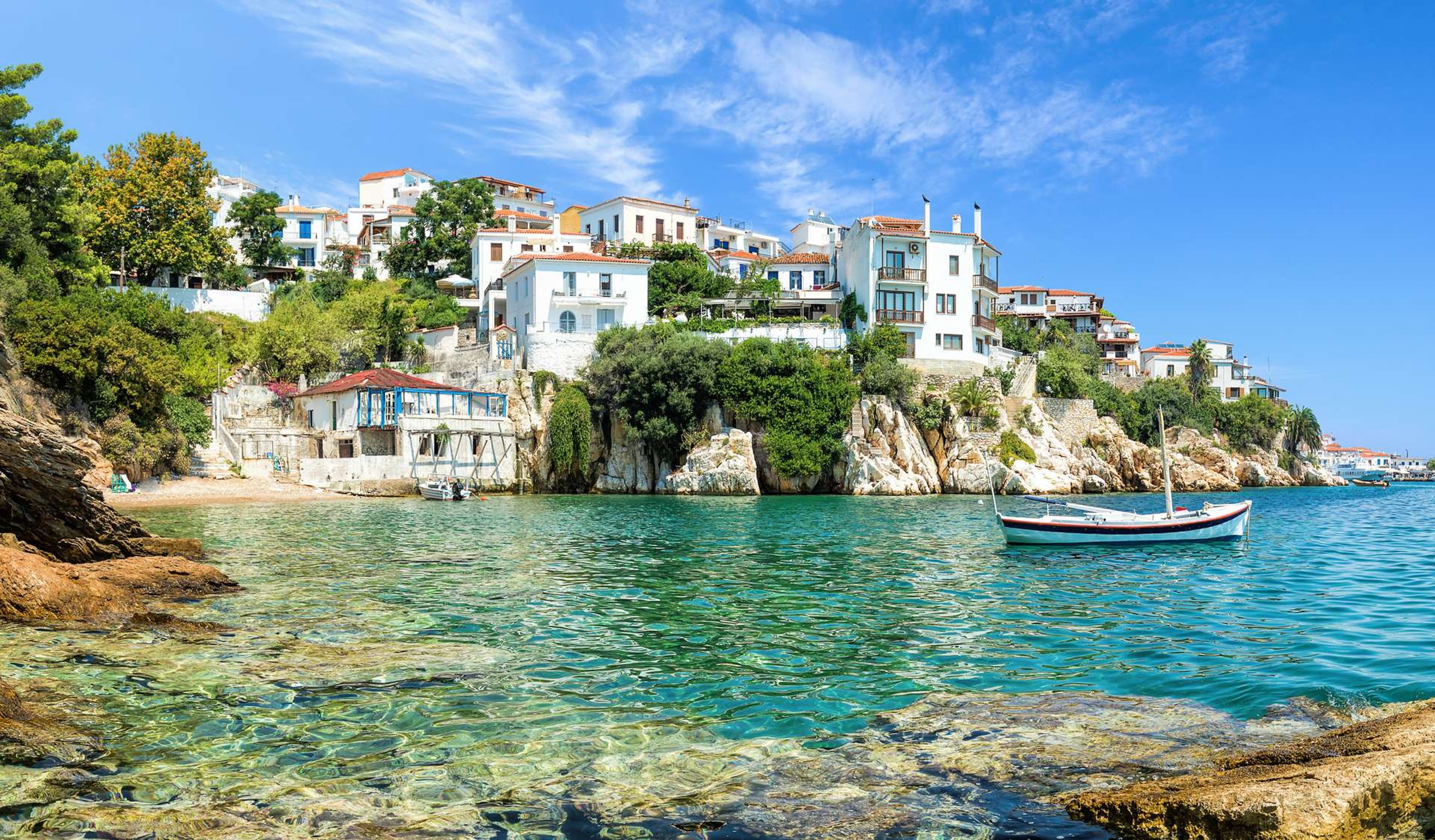 Griekenland Skiathos old port