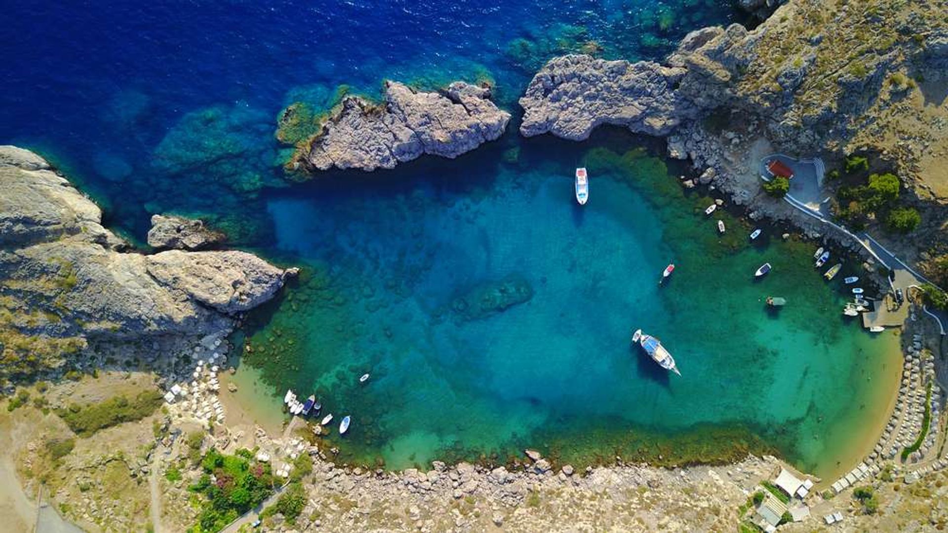 Griekenland  Rhodos Lindos Saint Paul bay