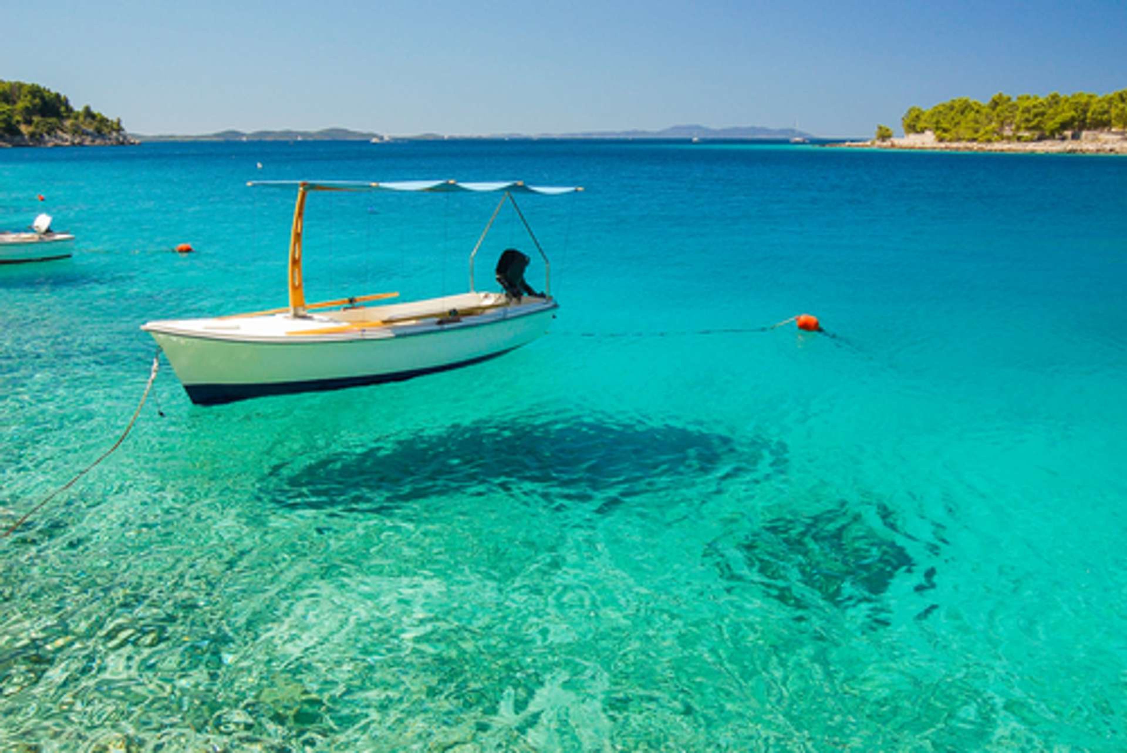 Kroatië boot in water