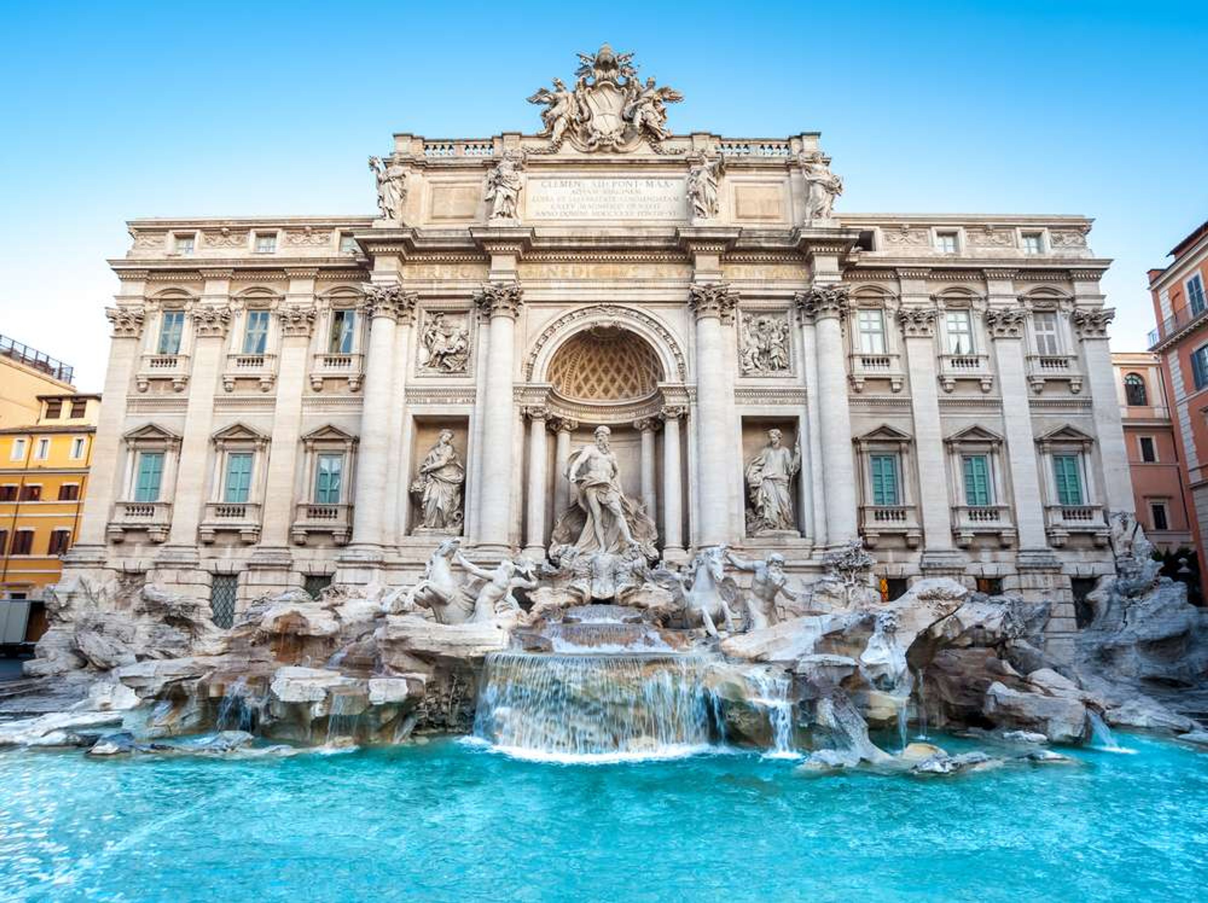 Italië Rome Trevi fontein