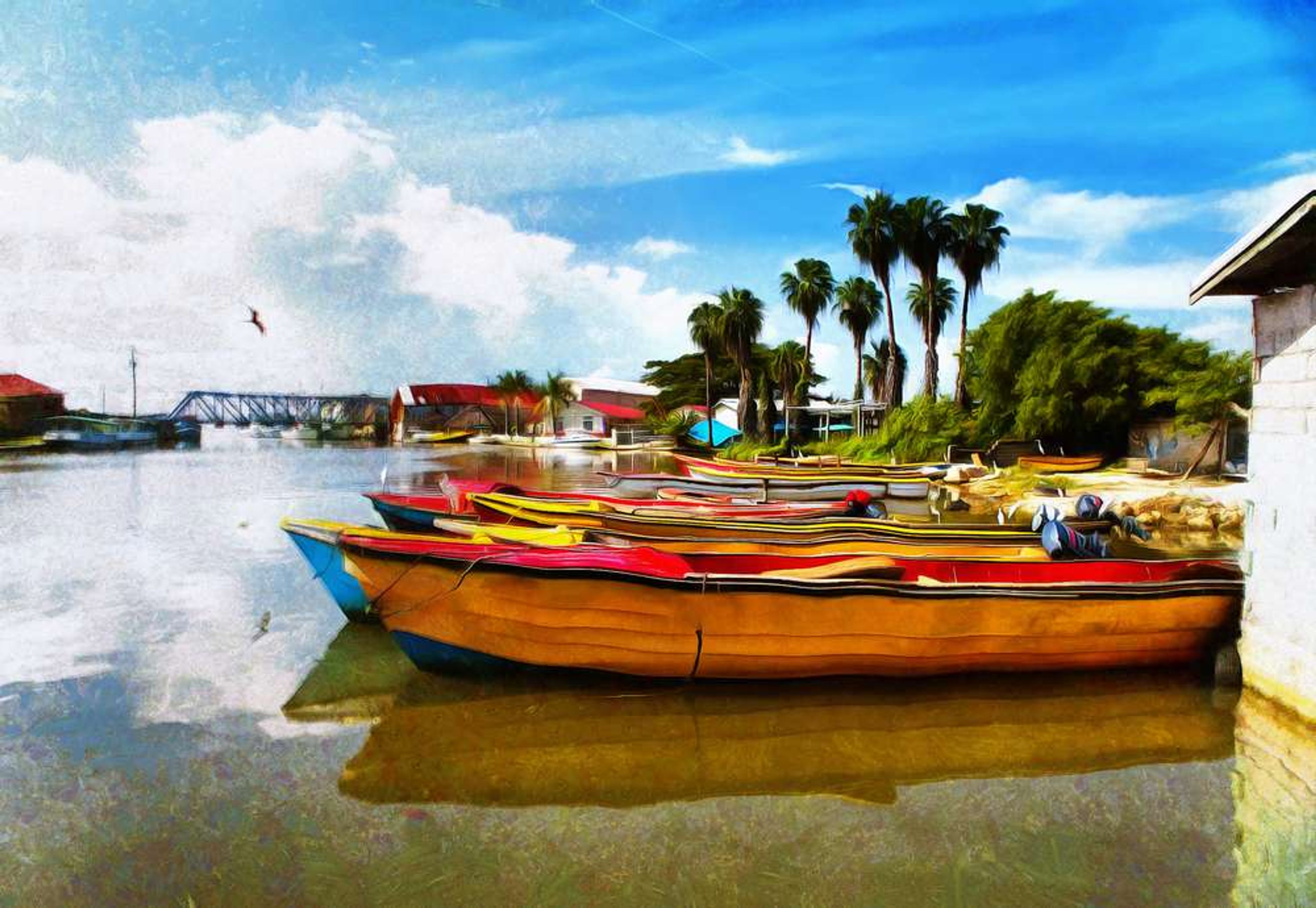 Jamaica national boats on the Black river