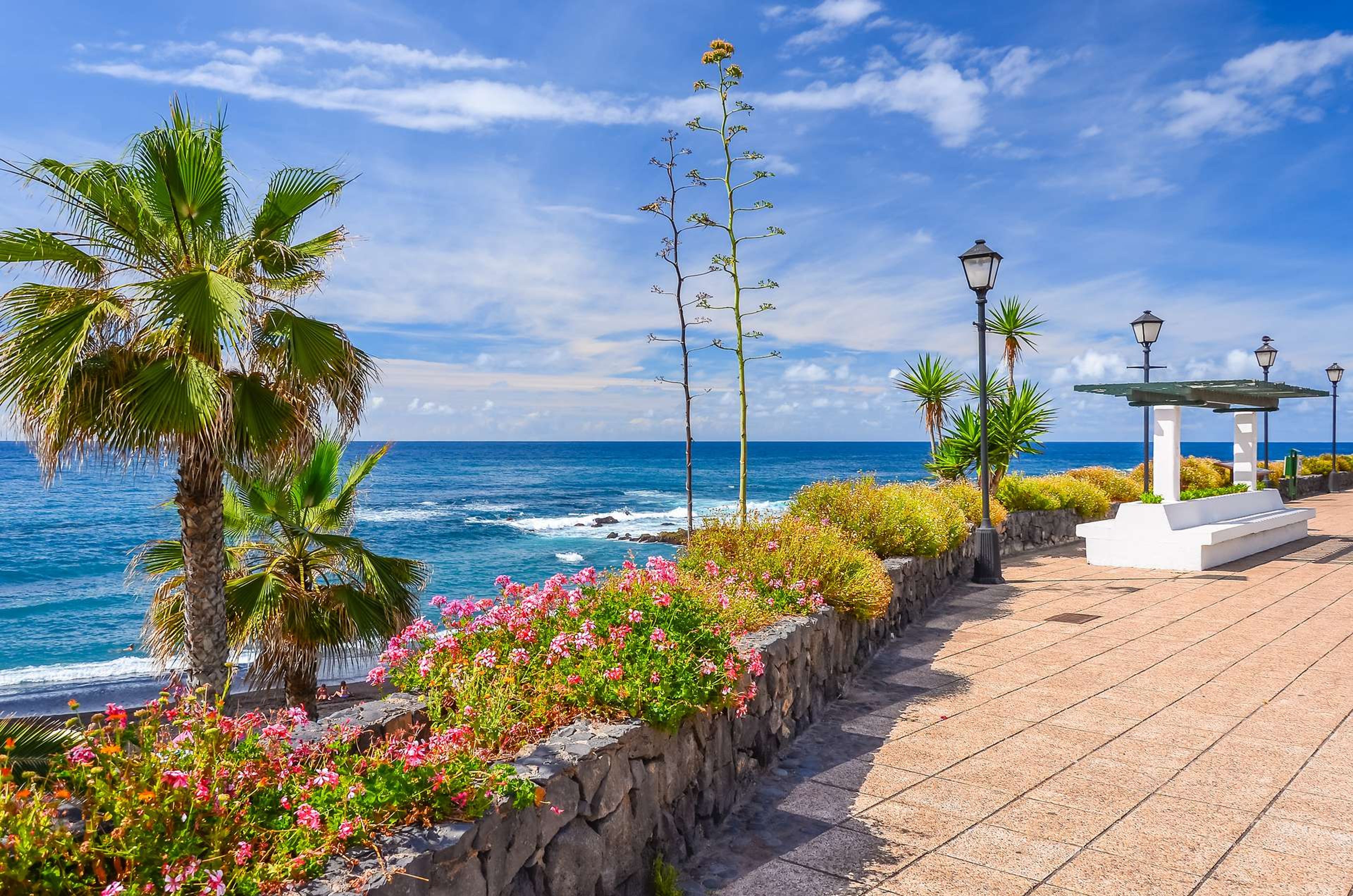 Spanje Canarische eilanden Tenerife Promenade Puerto de la Cruz