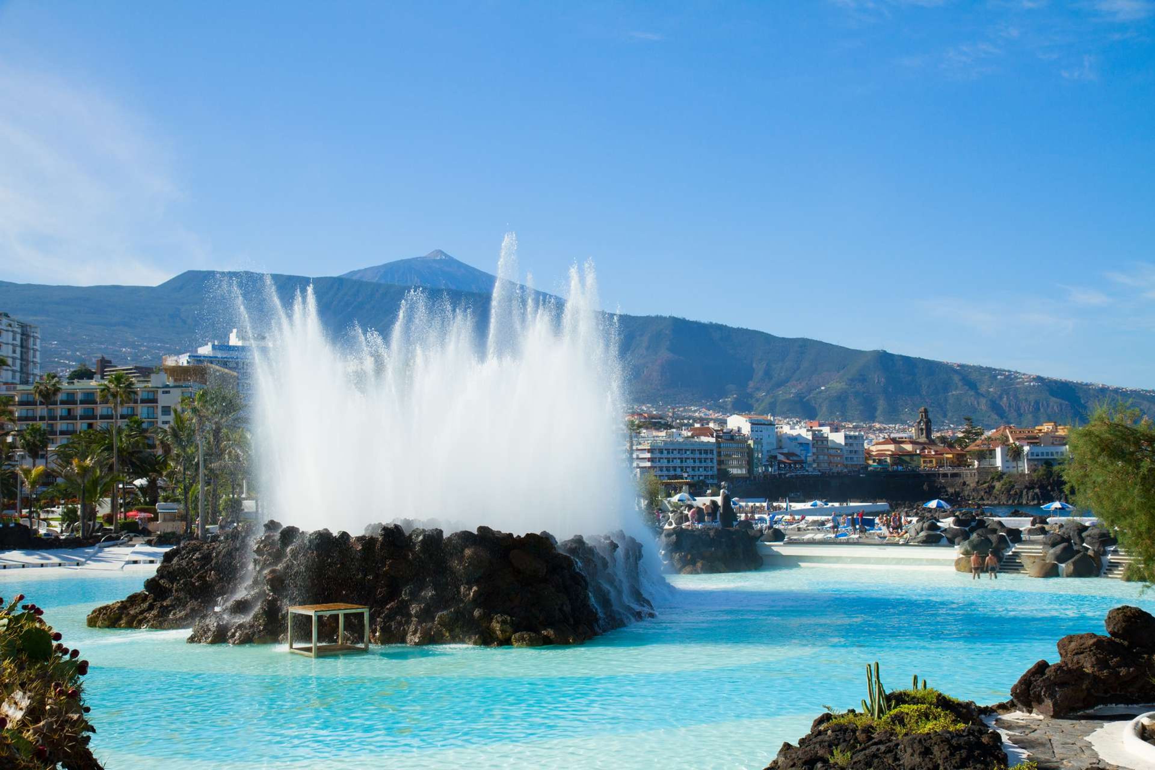 Spanje Canarische eilanden Tenerife Puerto de la Cruz Teide Vulcano 