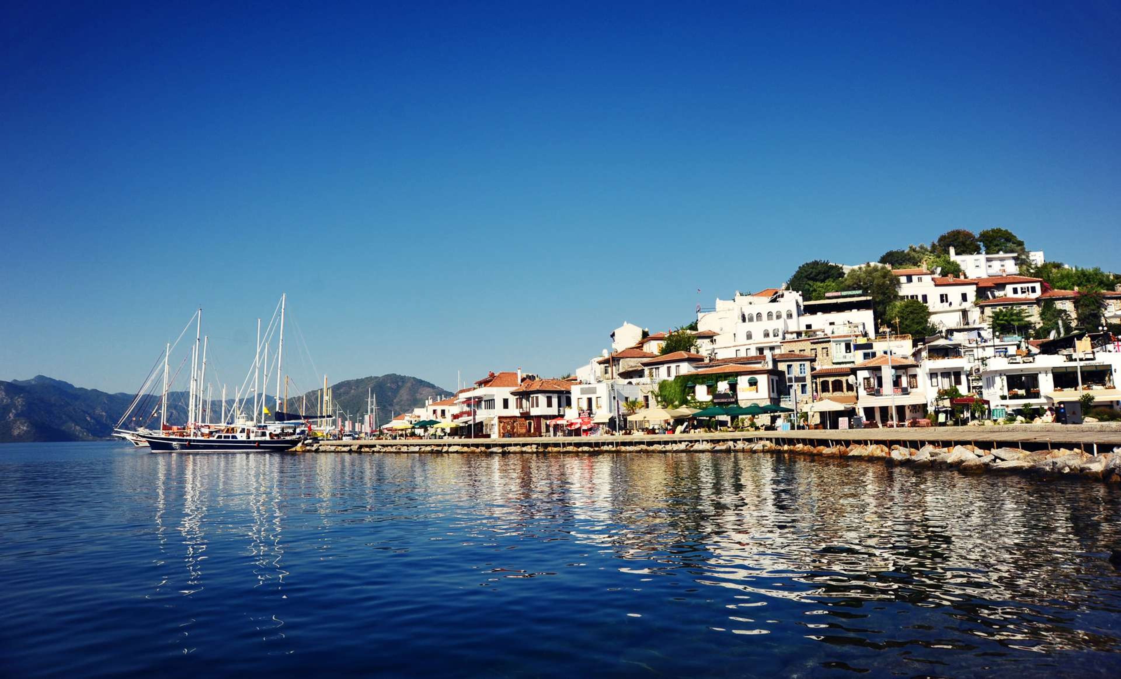 Turkije Marmaris stad met water