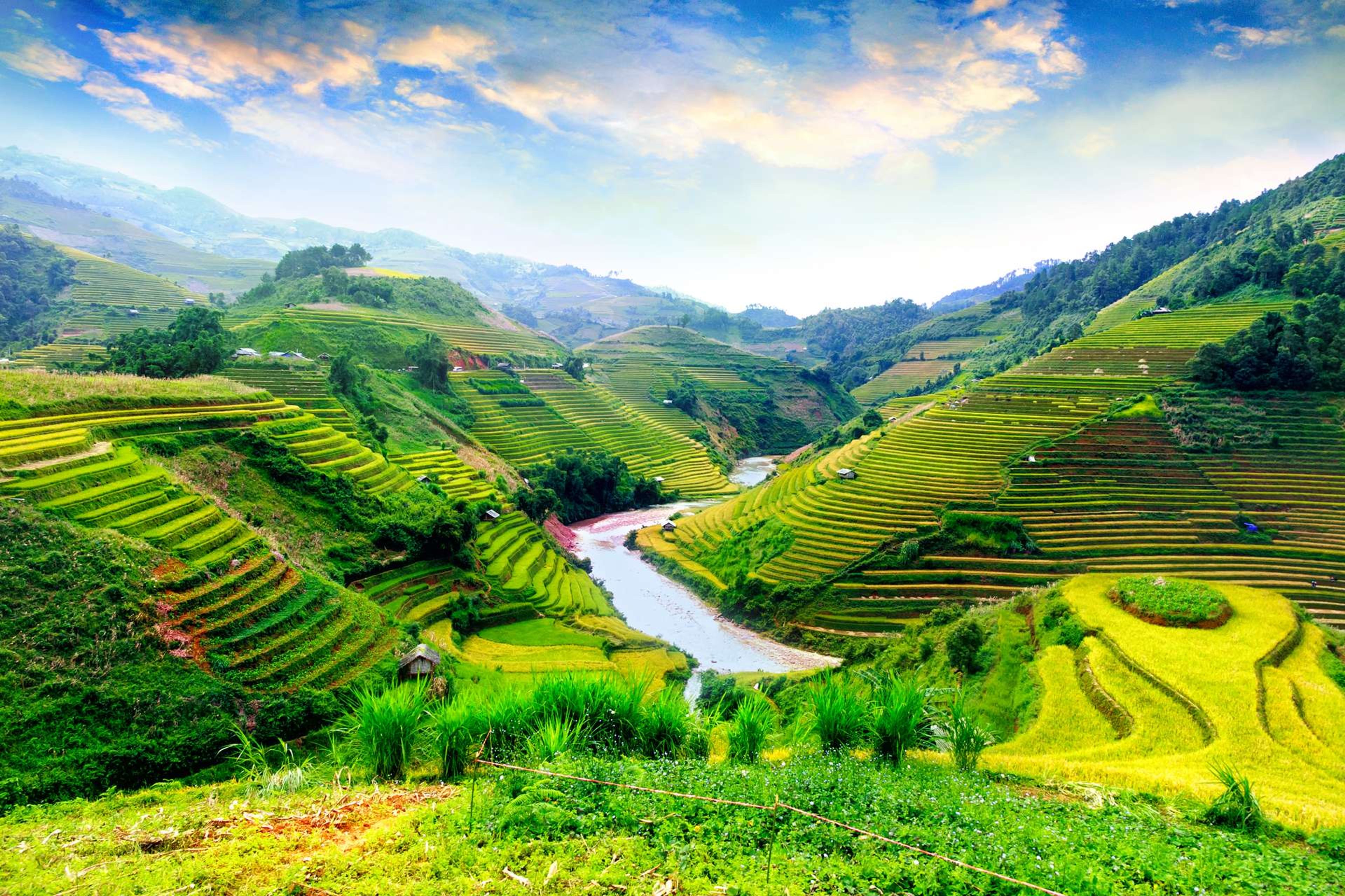 Vietnam YenBai Mu Cang Chai rijstvelden